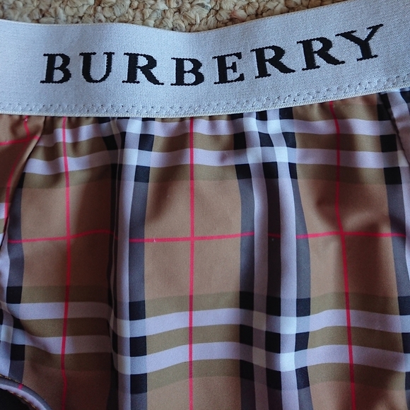 Burberry Plaid Logo Tape Vintage Check bikini bottoms in Brown size M - Picture 7 of 13